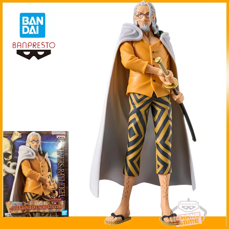 

Original Bandai Banpresto One Piece The Grandline Silvers Rayleigh Anime Action Figures Model Collections Figure Toy In Stock