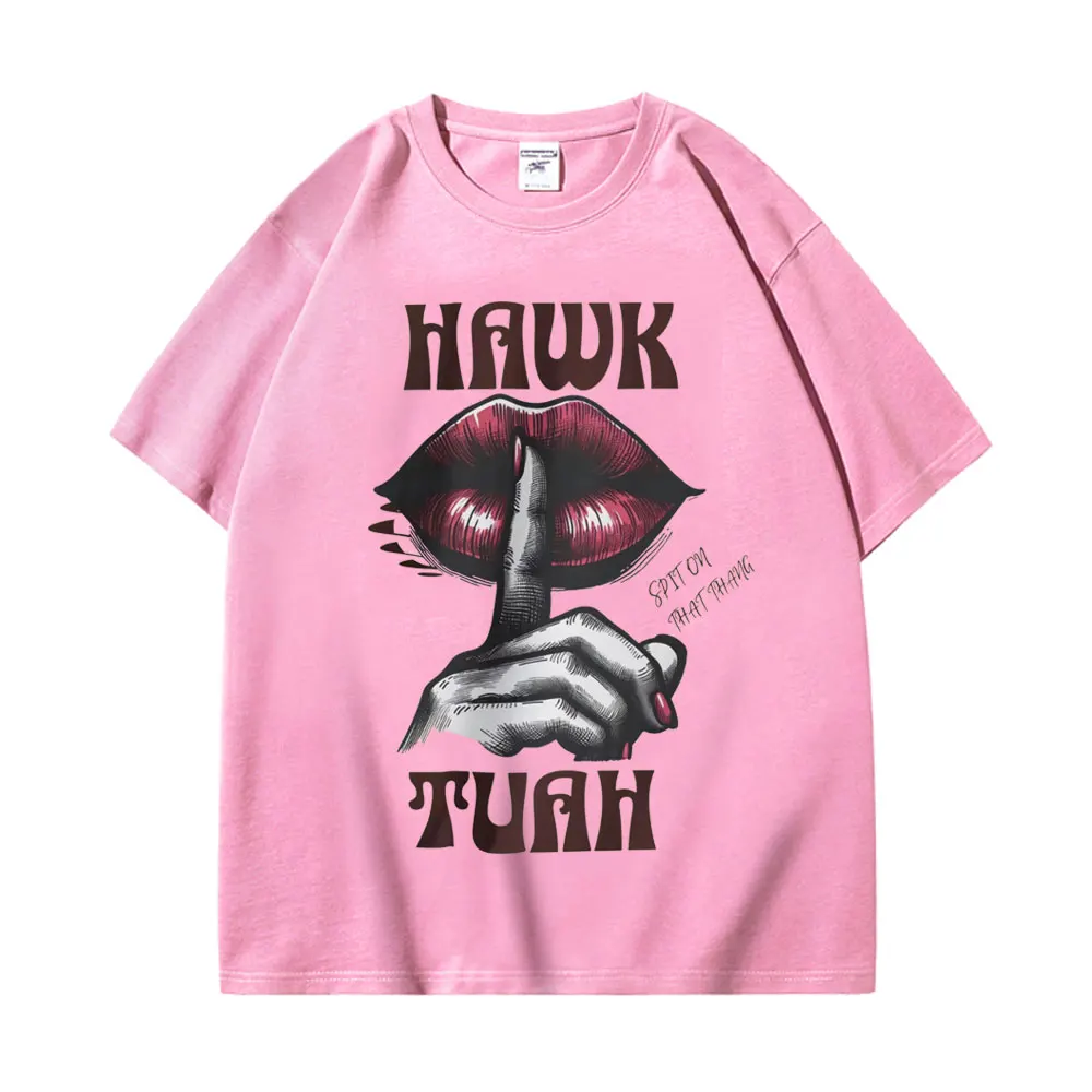 Hawk Tuah 2024 Spit on That Thang Funny Meme T-shirt Fashion Vintage Short Sleeve T Shirts Unisex Casual Loose Cotton T-shirts