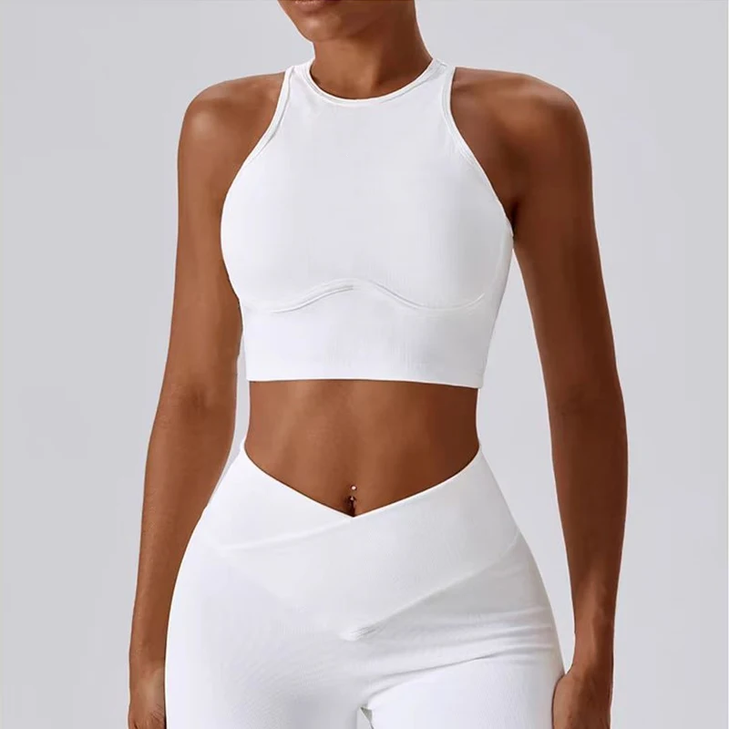 women clothing  A yoga bras shock resistant high-strength running and fitness vest with thread tight yoga bra image 4