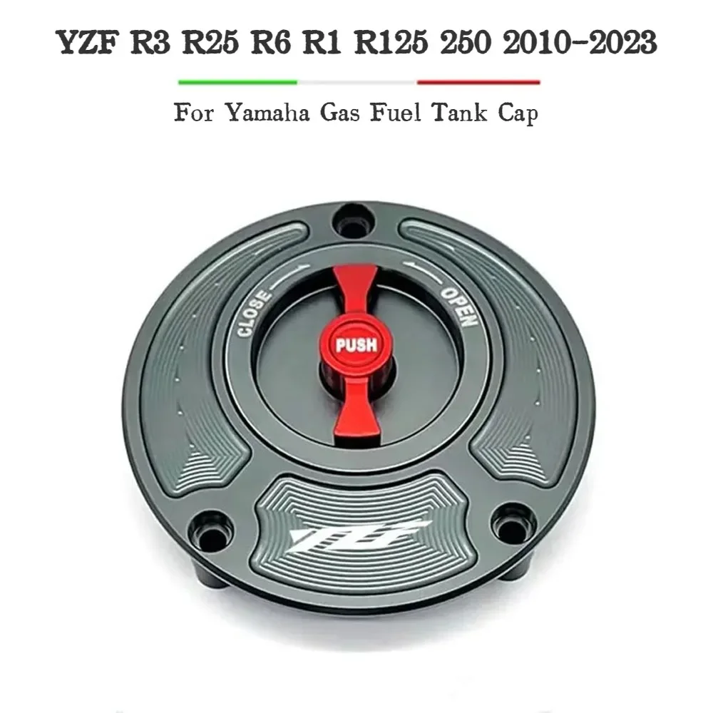 Крышка топливного бака мотоцикла с ЧПУ, крышка бензобака, крышка бензина для Yamaha YZF R3 R25 R6 R1 R125 250 2010-2023 Крышка топливного бака мотоцикла с ЧПУ, крышка бензобака, крышка бензина для Yamaha YZF R3 R25 R6 R1 R125 250 2010-2023