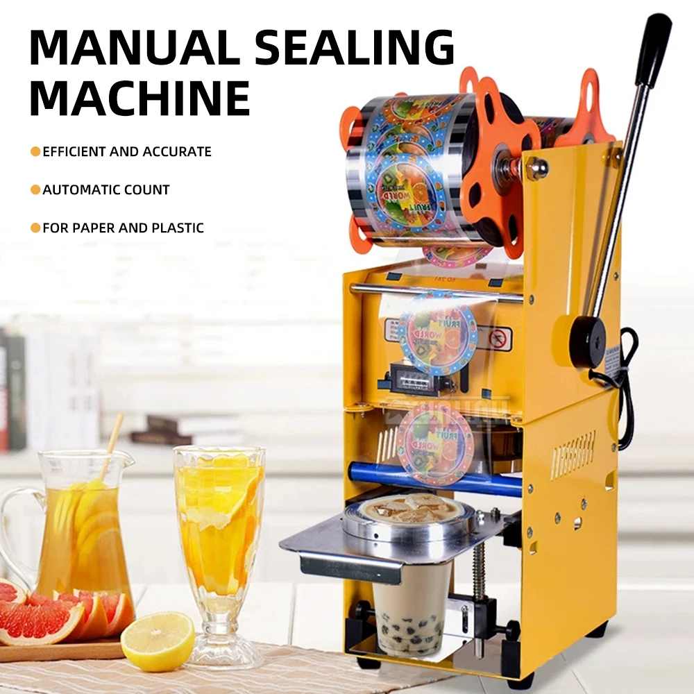 

SC-H9 commercial manual cup sealing machine, hand pressure sealing film machine, milk tea cup sealing machine