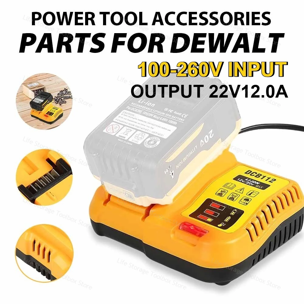 

Power Tool Accessories Parts For DeWalt 18V 20V Lithium Battery DCB120 DCB140 DCB183 DCB206 DCB609 Charger DCB112 DCB115 DCB105