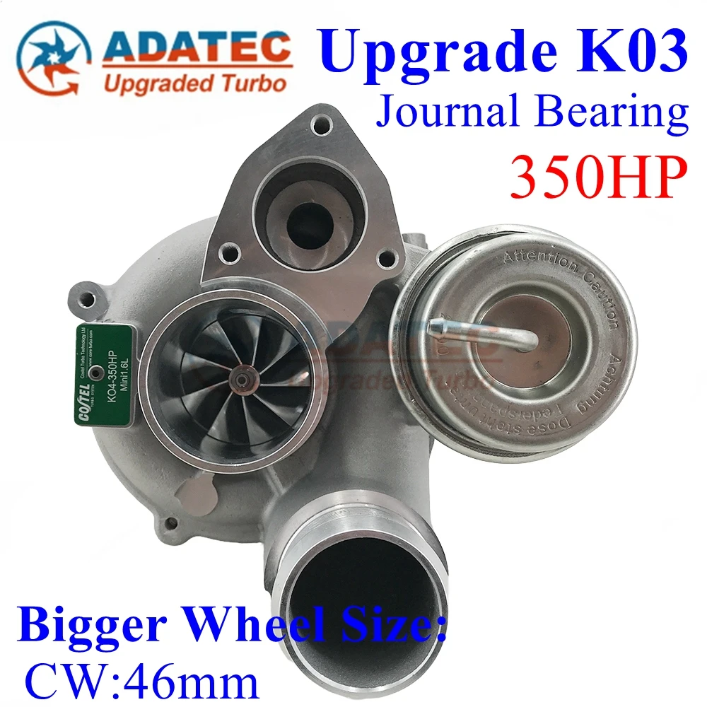 Turbocompressor híbrido K03 350HP 53039880163 53039700163 53039880181 53039700181 Turbina de atualização 11657647003 para BMW Mini Cooper S
