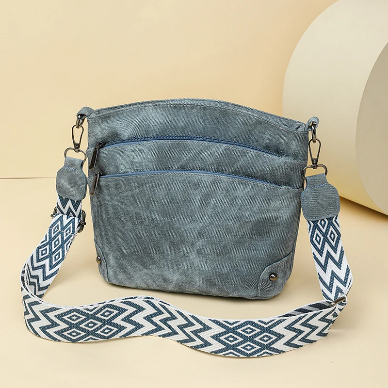 

Trendy Multi Layer Zipper Small Crossbody Bag Women Leather Shoulder Handbag Chic Minimalist Retro Style Casual Office Daily Use