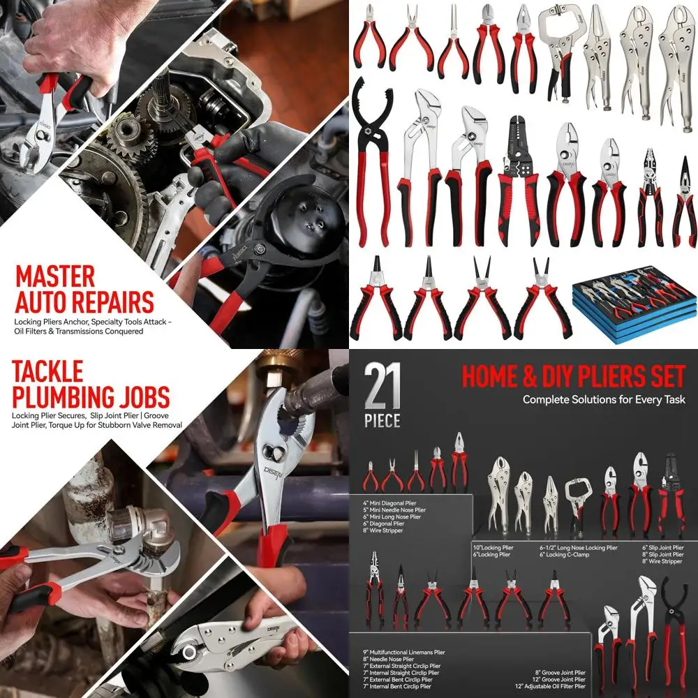 

Набор плоскогубцев, полный ассортимент плоскогубцев из ЭВА, универсальный набор инструментов для плоскогубцев идеально подходит для домашнего использования, праздника, отца