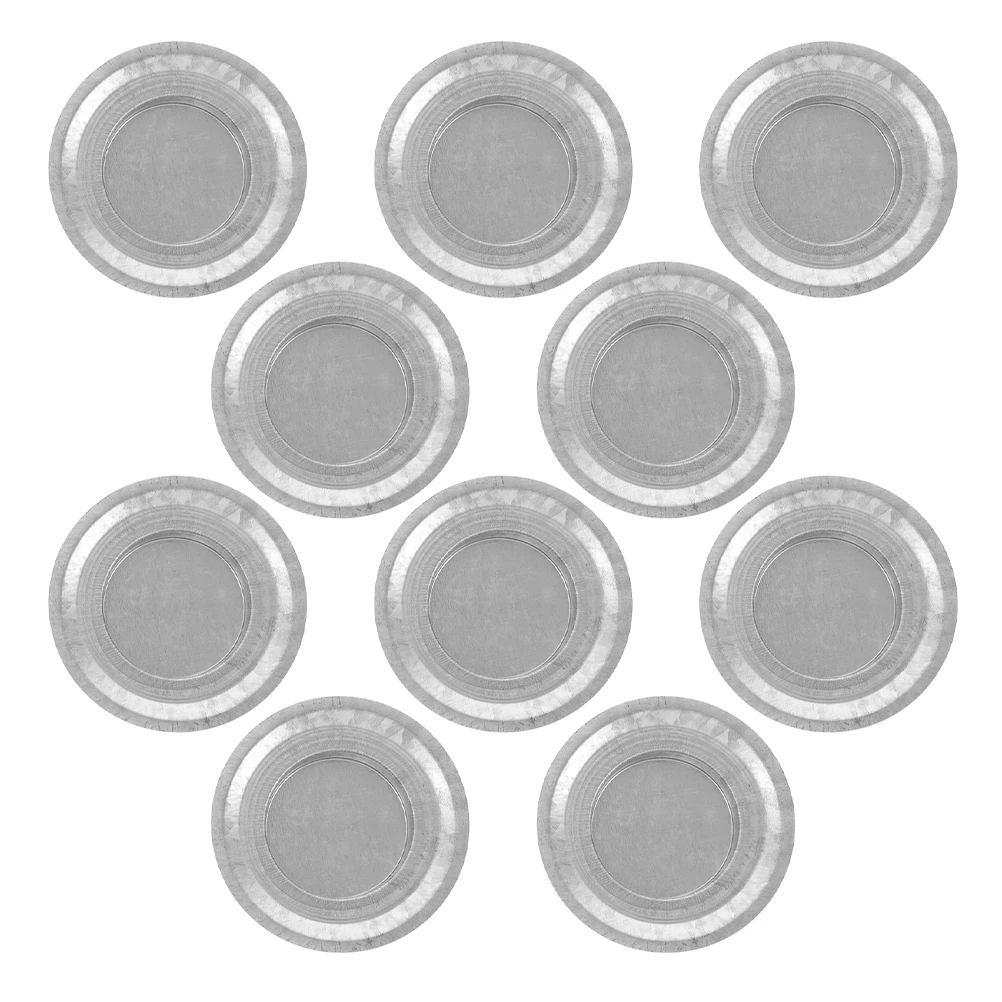 

10Pcs Jar Holder Inserts Stainless Steel Metal Lid Tea Light Cup Holder for Indoor Aromatic Decoration