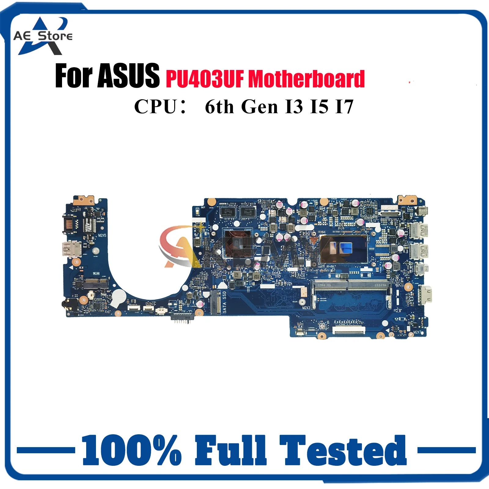 

Материнская плата для ноутбука PU403UF для ASUS VivoBook PU403U PU403UF, материнская плата для ноутбука с процессором I3 I5 I7, 100% тестирование, ОК, быстрая доставка, stk