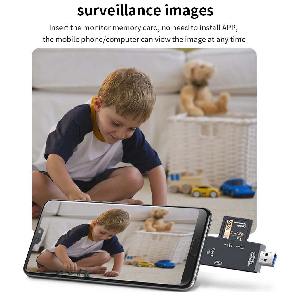 TISHRIC 6 в 1 устройство чтения карт памяти TF-карта SD-карта USB Type-C Micro USB-считыватель карт памяти Адаптер флэш-накопителя для компьютера, телефона