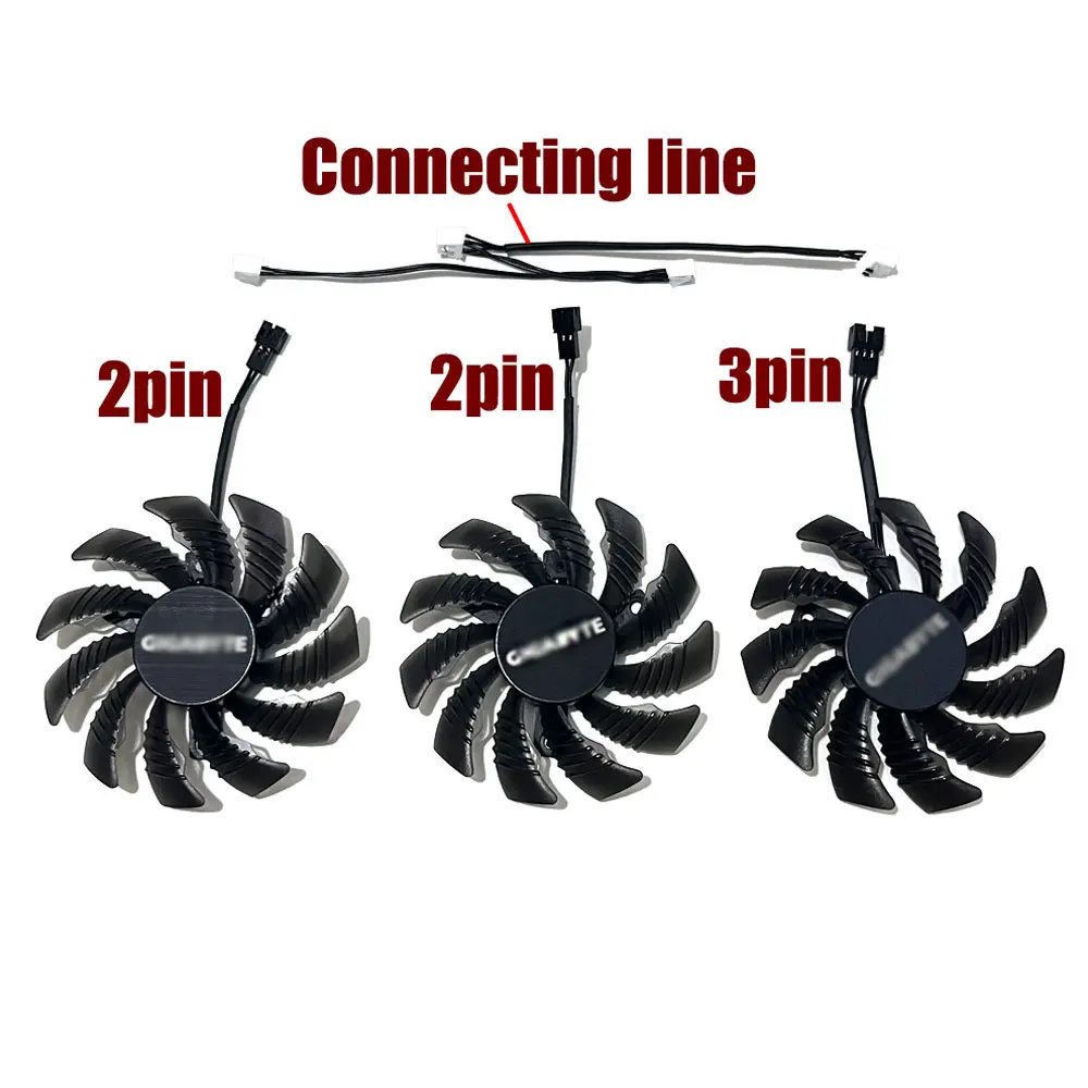 New original 75mm 3pin PLD08010S12H Cooling Fan,For Gigabyte GTX 970 Windforce G1 R9-280X GV-R928XWF3-3GD GV-R928XOC video card - Image 3