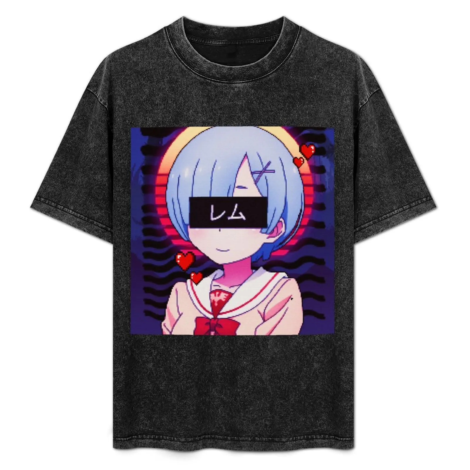 

【Ｓａｄｂｏｙｓ　Ｒｅｍ　Ｖａｐｏｒｗａｖｅ　ａｅｓｔｈｅｔｉｃ．ｐｎｇ】 T-Shirt Large Size Basic Casual T-Shirt