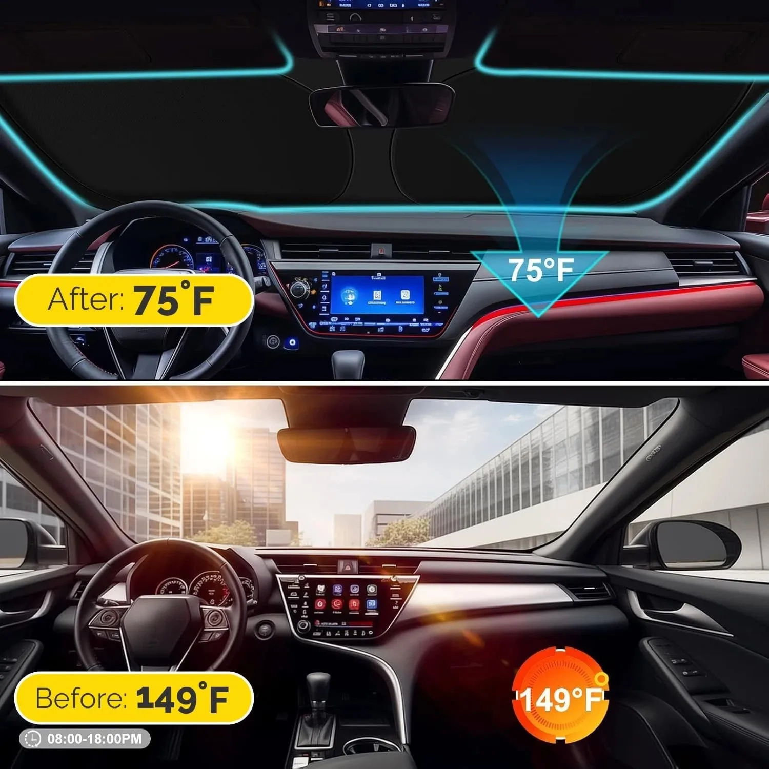 

Windshield Sun Shade Custom for For Ford Escape 2013-2019 Accessories Foldable Sunshade Sun Blocker Protect Car from Sun Rays