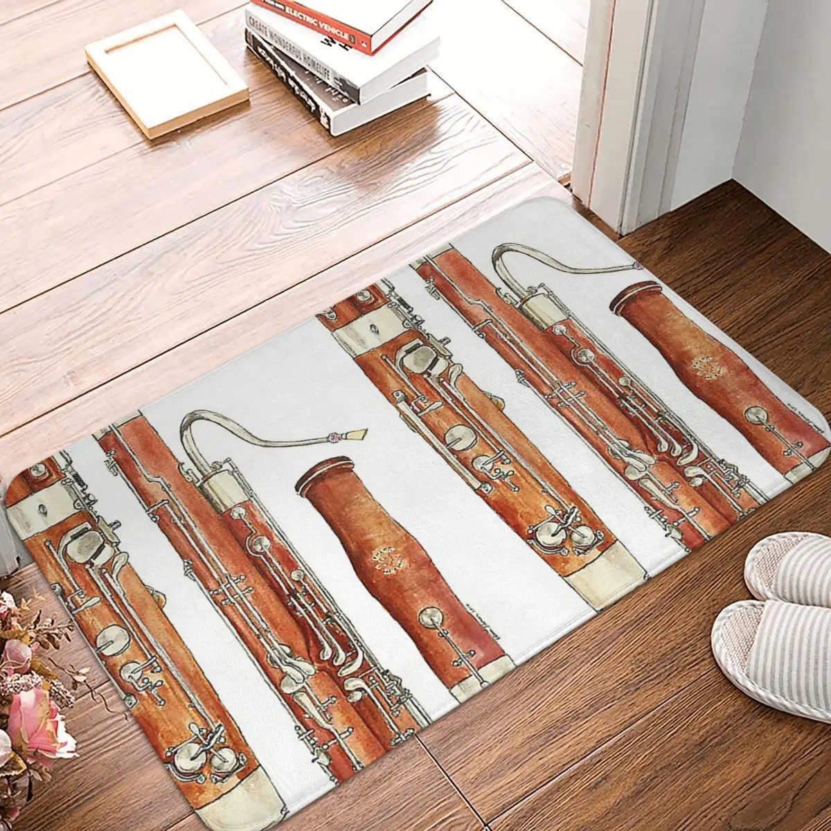 The Bassoon Anti-slip Doormat Floor Mat Sand Scraping Carpet Rug for Kitchen Entrance Home Bathroom Living room Footpad Mats