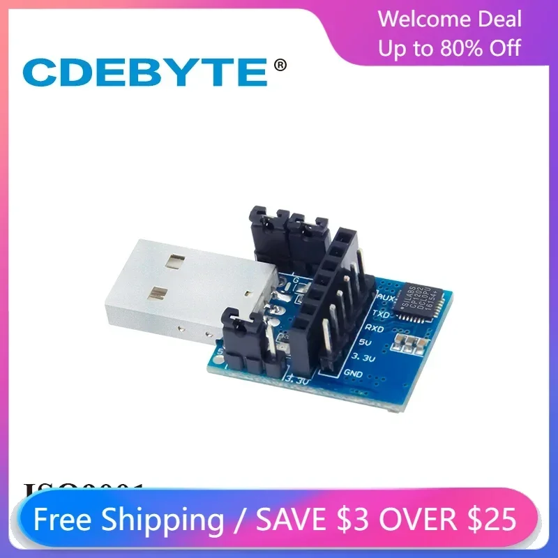 2 teil/los cdebyte usb uart cp2102 E15-USB-T2-v 2,0 uart usb zu ttl 3,3 v 5v drahtloser test board adapter für rf serielles modul