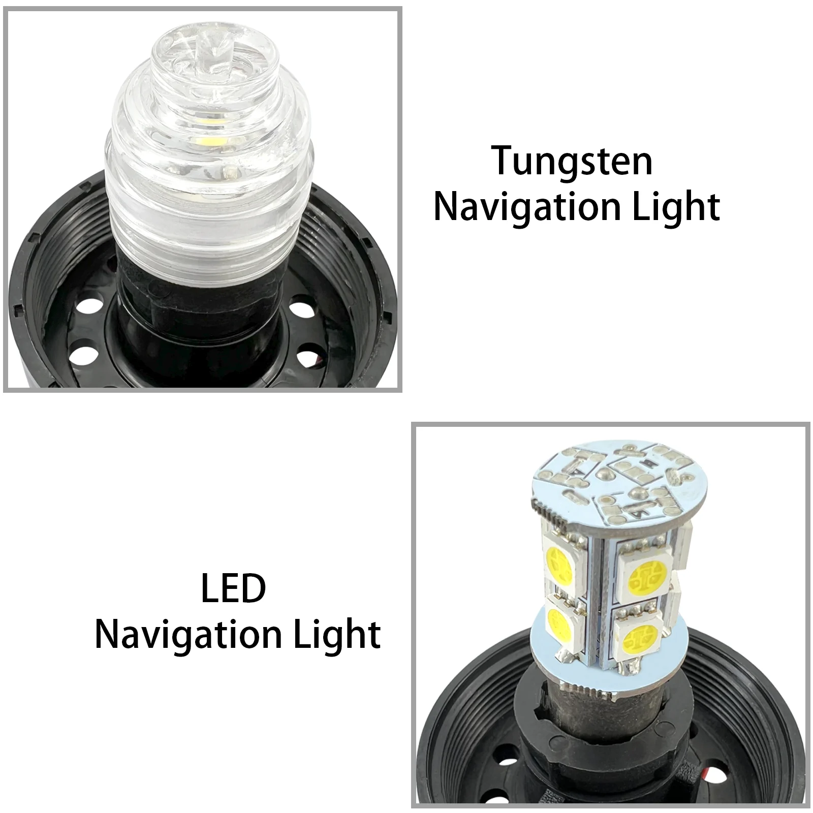 ISURE MARINE Boat Yacht Anchor Light 12V 10W All Round 360 Degree LED/Tungsten Navigation Light