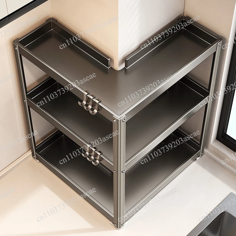 Kitchen corner seasoning rack 2026 new multi-functional countertop corner seasoning storage and placement