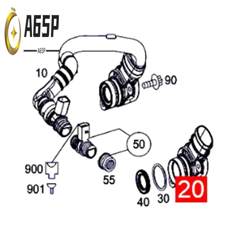

A65P-6420100131 OM642 3L CDI Дыхательная крышка дизельного двигателя для Mercedes Benz W204 W251 W166 W203 W212 W222 W164 A6420100131