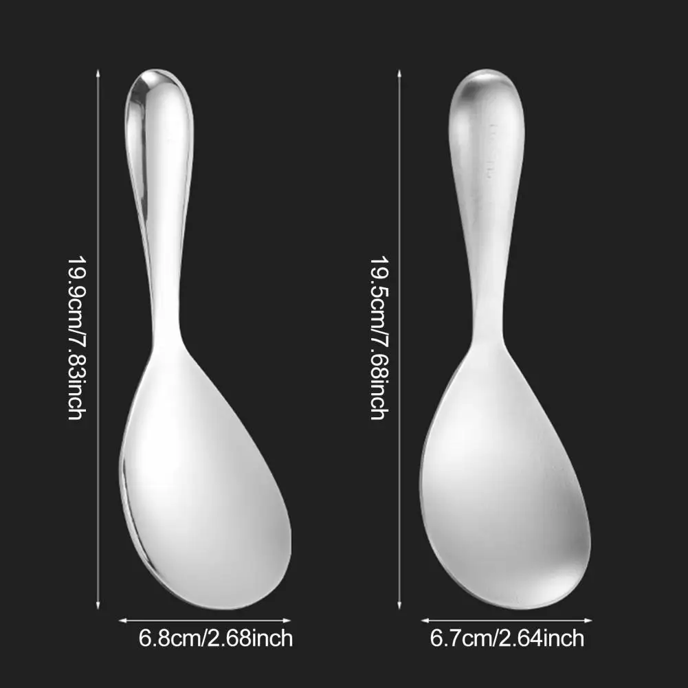 Stainless Steel Rice Spoon Smooth Rice Serving Spoon Stainless Steel Rice Paddle Spoon Thickened Non-stick Spatula for Home