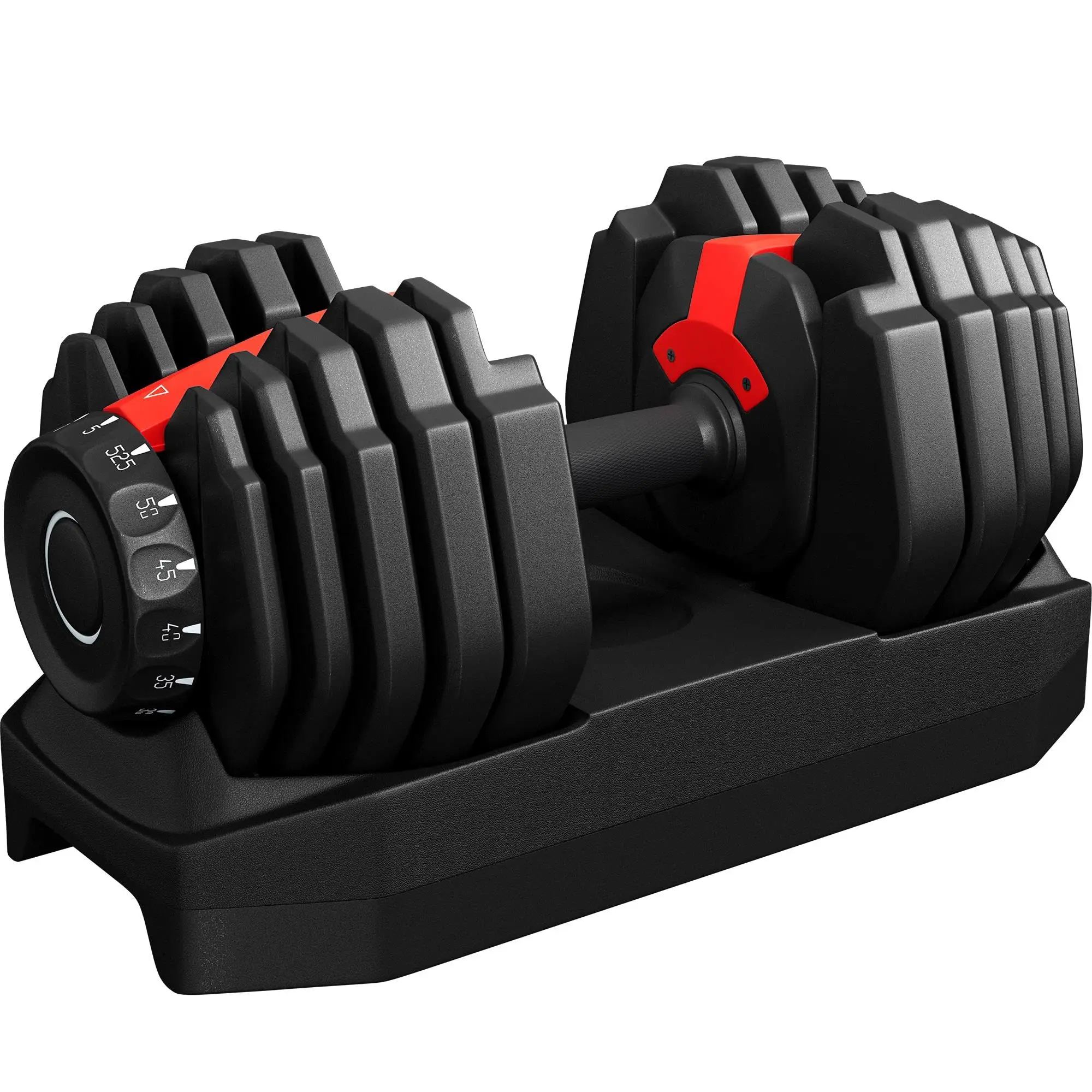 Adjustable Dumbbell Set Free Weights Quick Adjust for Home Gym