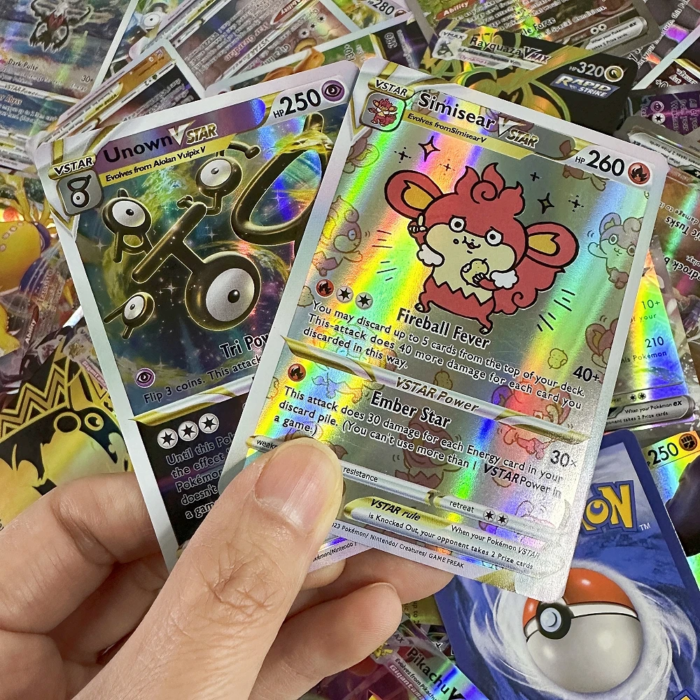 2023 100pcs Pokémon Scarlet & Violet Full Flash Card 100Ex 33Vstar 100Vmax Jogo Coleção Cartões Koraidon Miraidon Cartões de Batalha