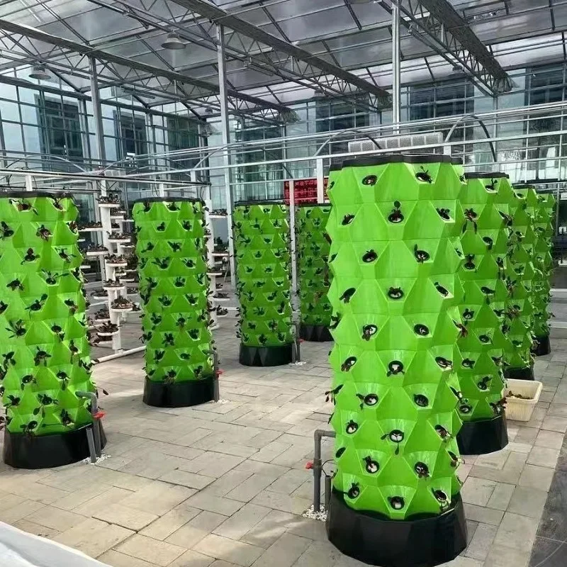 Vertical Hydroponics System Pineapple Tower Intelligent Planter Aeroponic  Garden Greenhouse With Full Spectrum LED