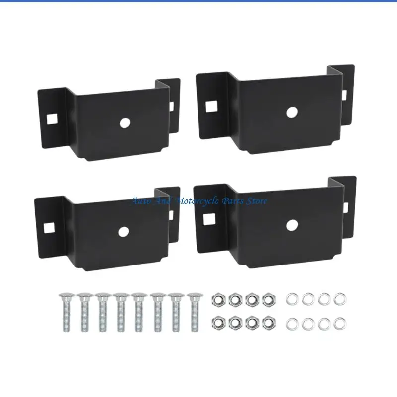 

P9FD Multiple Vehicle Trailer Jacking Bracket Stand Heavy Duty Metal Construction All Terrain Stability Easy No Tool Assembly