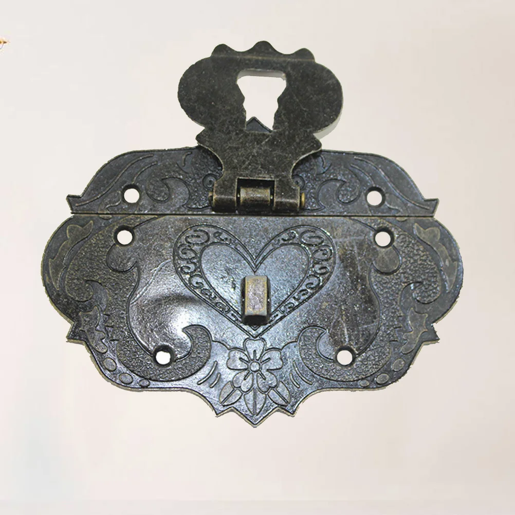

4Pcs Jewelry Box Lock Hasps Zinc Alloy Vintage Hardware Catch for Chest Case L Hasps Zinc Alloy Lock Vintage Hardware