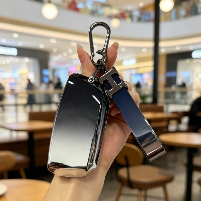 ABS Car Key Case Cover Shell Protector Fob Holder for BMW Blade Key 325 525Li 7 Series 740 X3 X5 Accessories Keychain 2