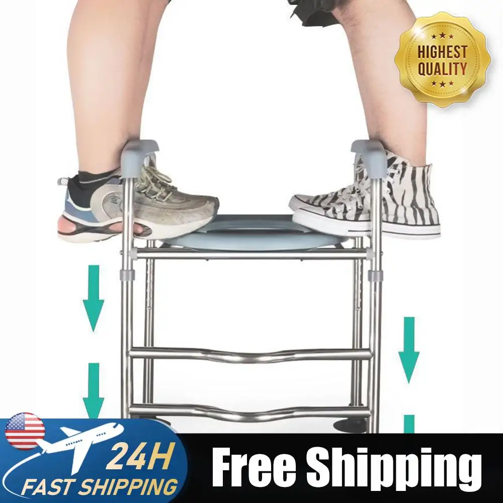 

Raised Toilet Seat High Toilet Seat Height Adjustable Elevated Toilet Seat Stainless Steel Toilet Seat Frame for Pregnant