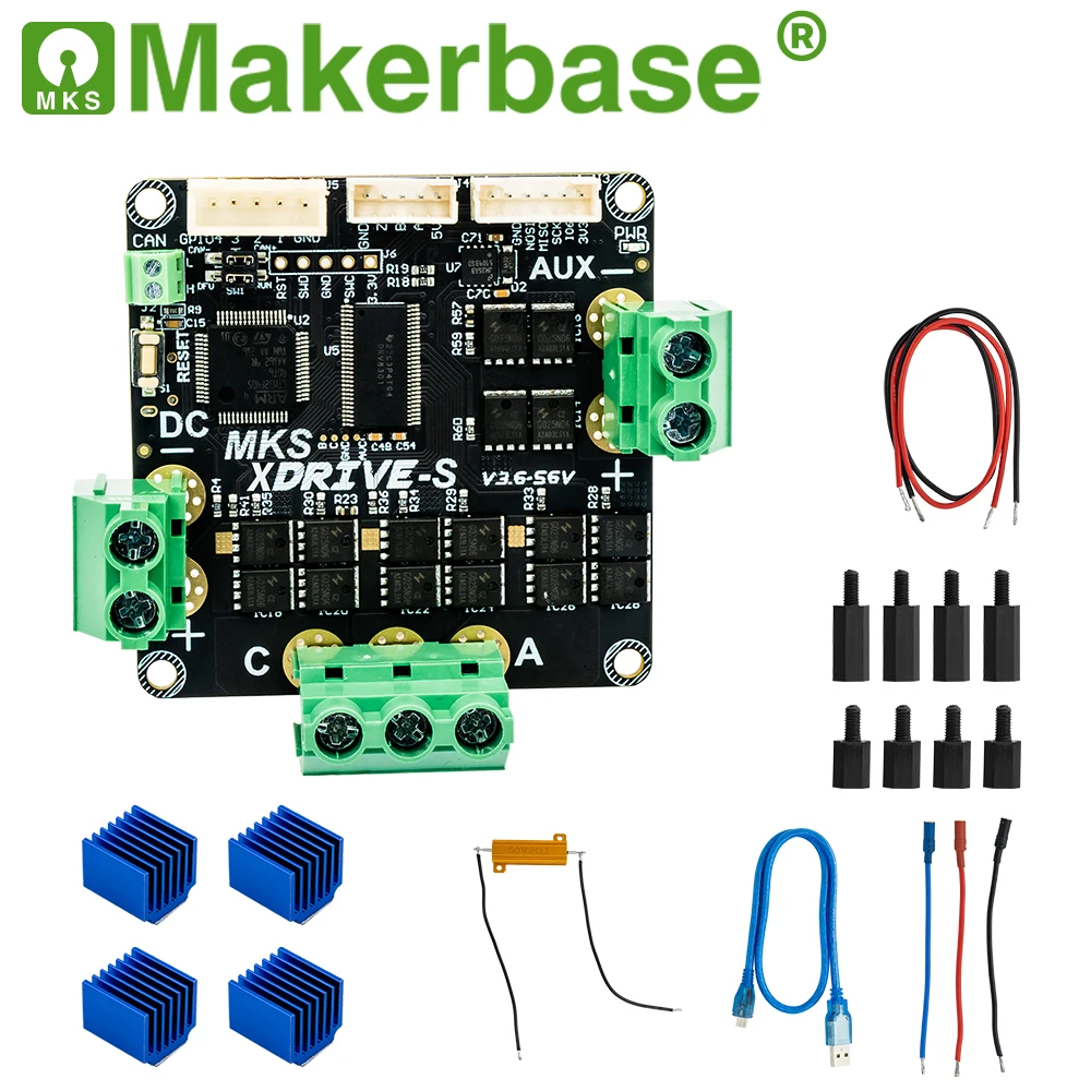 Makerbase MKS XDRIVE 56v High-Precision Brushless servo Motor Controller,Based on ODrv V3.6 Upgrade.