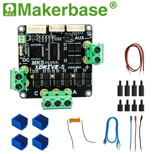 Imagen 2 del producto Controlador de servomotor sin escobillas de alta precisión Makerbase MKS XDRIVE 56v, basado en la actualización ODrv V3.6.