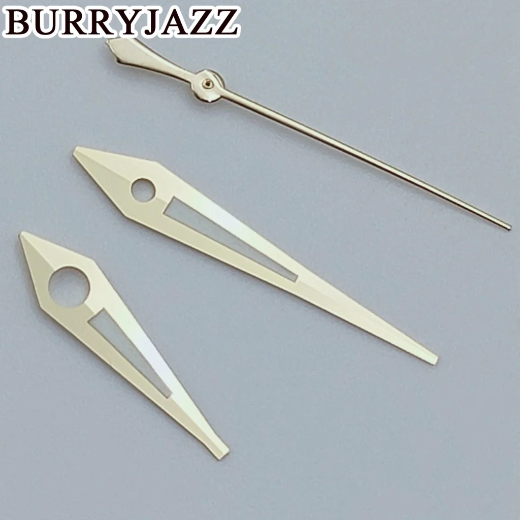 BURRYJAZZ NH35 NH36 NH38 7S26 7S36 4R35 4R36 Uhrzeiger Silber Gold Rose Gun Zeiger grün leuchtend – Detail 6