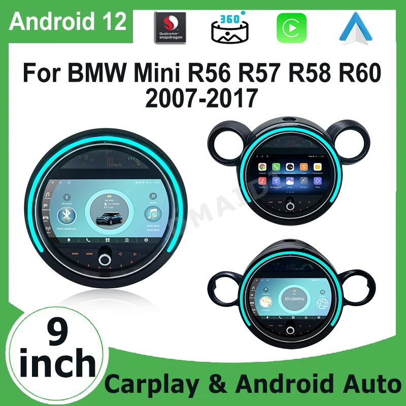 

Android 12 For BMW Mini Cooper R56 R57 R58 R60 F54 F55 F56 F60 Radio ScreenMultimedia Player Car Stereo GPS Navigation Carplay