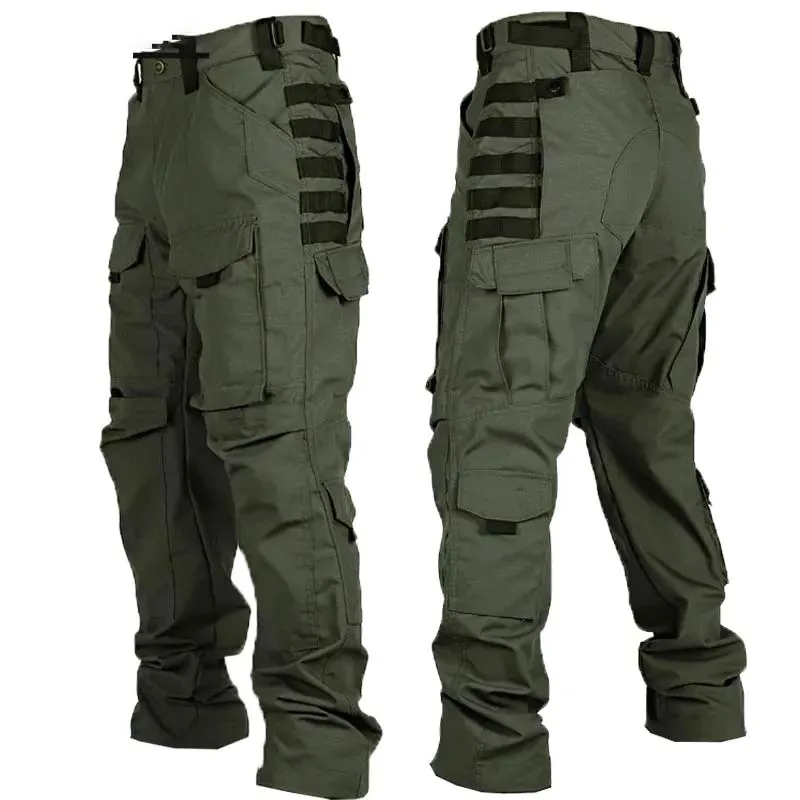 

New Tactical Camo Cargo Pants Mens Multiple Pockets Waterproof Outdoor Training Overalls Field Combat Trousers Hunting Clothes