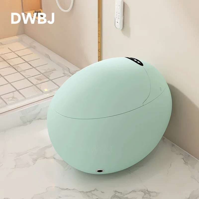 مقعد تسخين فوري ذكي للتنظيف الذكي الأكثر مبيعًا في عام 2024، مرحاض ذكي مثبت على الأرض باللون الأخضر