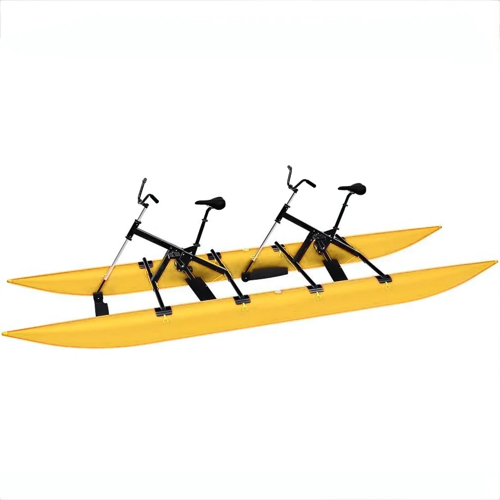 

Double Person Yellow Water Bike Water Inflatable Sports Bike For Entertainment