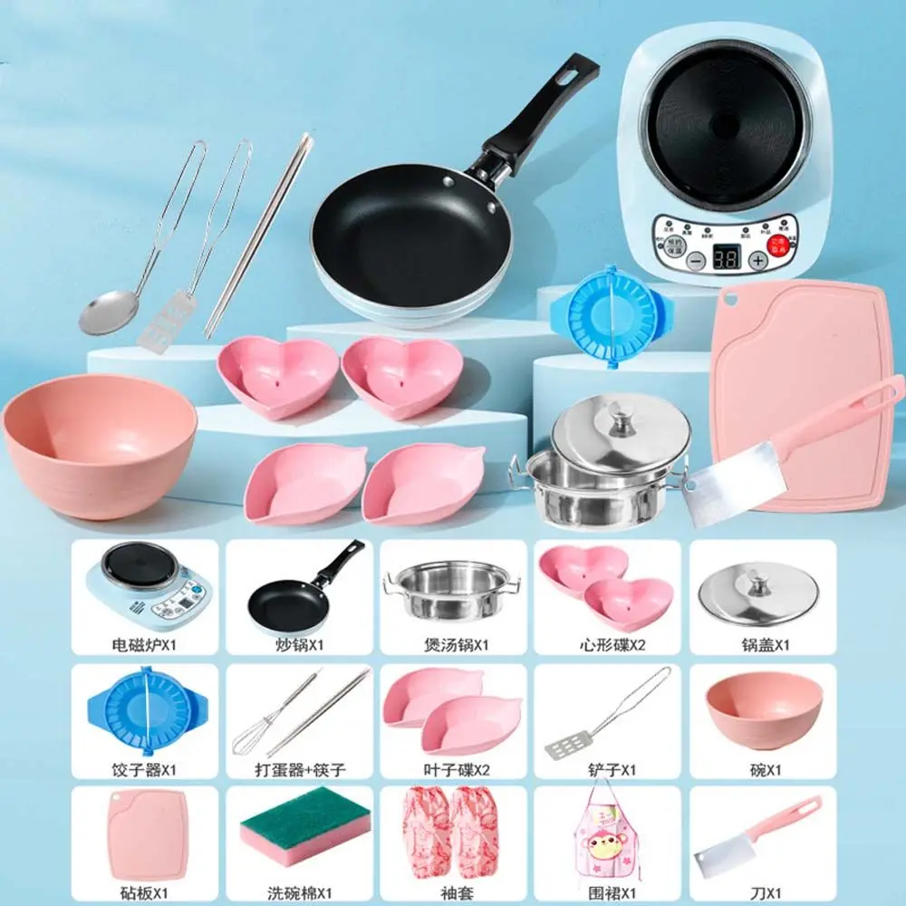 Real Cooking Toy for Kids, Mini Rice Cooker, Pretend Play, Cozinha, Simulação, Acessórios de Dollhouse