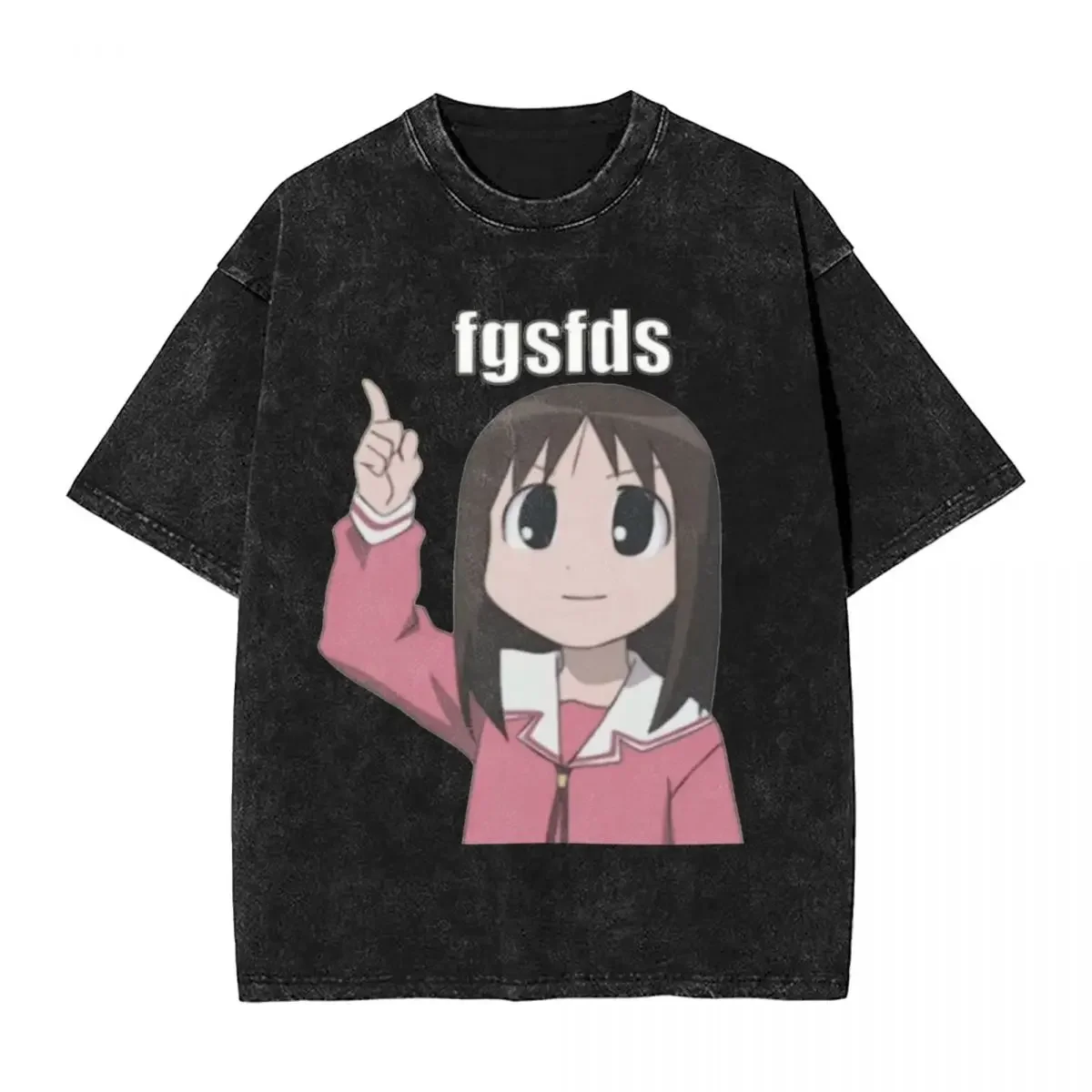 Osaka Autistic Fgsfds Washed T Shirts Harajuku Anime Azumanga Daioh Summer Tee Shirt Vintage Loose Cotton Clothing Gift