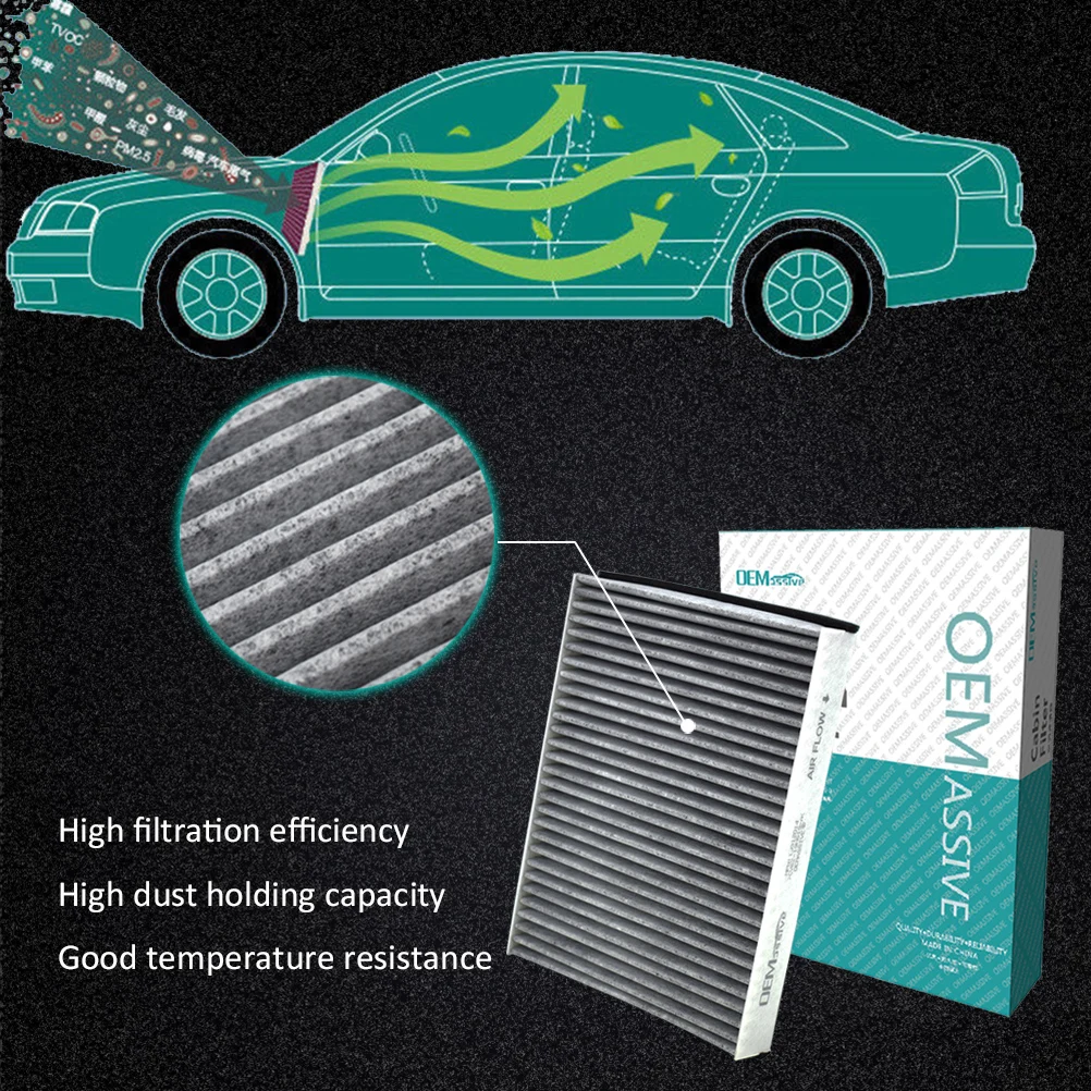 Car Pollen Cabin Filter Activated Carbon CV6Z-19N619-A AV6N-19G244-AA For Ford C-Max Escape Kuga Focus Transit Connect Volvo V40