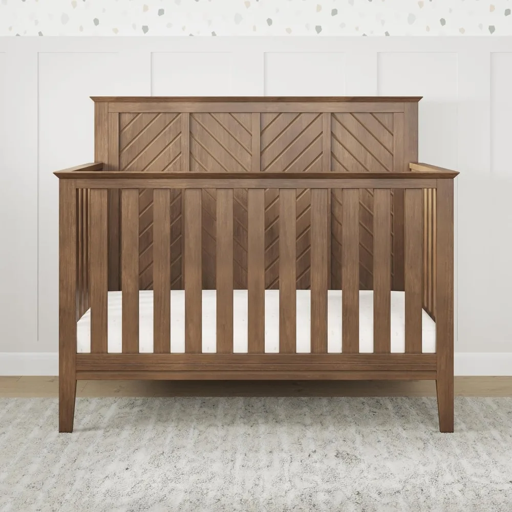 Atwood Crib and Dresser Nursery Set, 2-Piece, Includes 4-in-1 Convertible Crib and 3-Drawer Dresser, Grows with Your Baby