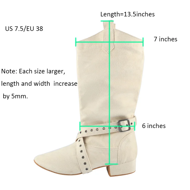 Customized Heel Practice Line Dance Boots Various Colors Soft Latin Ballroom Party Dance Shoes Off white