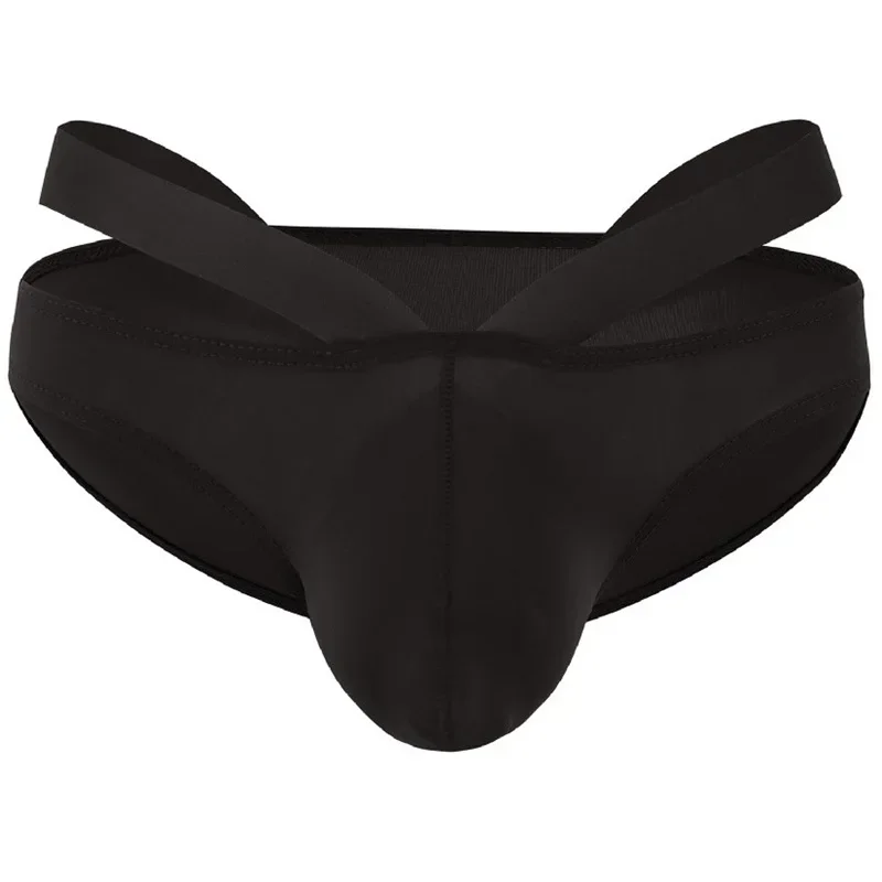 8PCS Sexy Briefs Summer Underwear U Convex Thin Ice Silky Night Club Low Waist Men's Underpants Briefs Slip for Men Jockstrap
