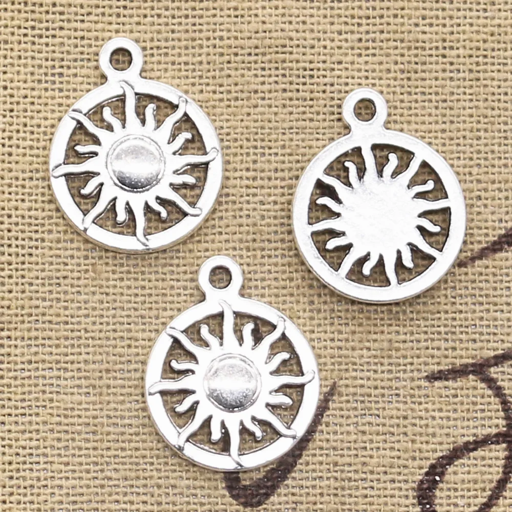 

20pcs Charms Sun Sunburst 20x16mm Antique Bronze Silver Color Pendants Making DIY Handmade Tibetan Bronze Silver Color Jewelry