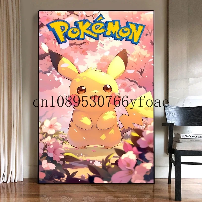 Poster HD Anime Jepang Klasik Pokemon Pikachu Dekorasi Dinding Seni Lukisan Kanvas Modern Gambar Dekorasi Ruangan Hadiah Anak-anak Cuadros