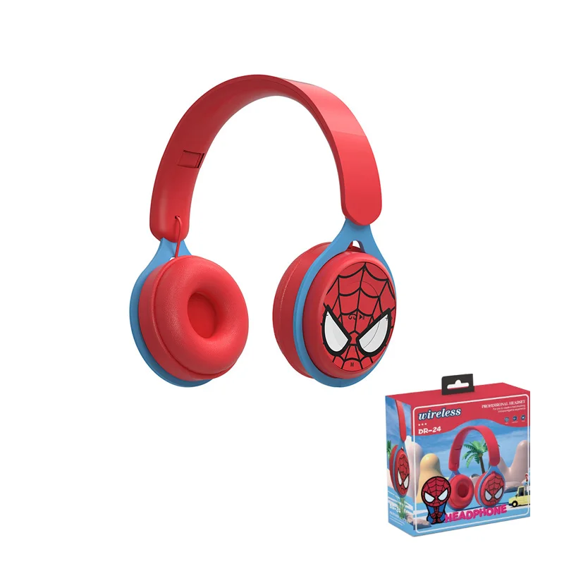 New Disney Stitch Bluetooth Earphones, Wireless Foldable Spider Man Earphones, Children's Anime Stereo Earphones Y08