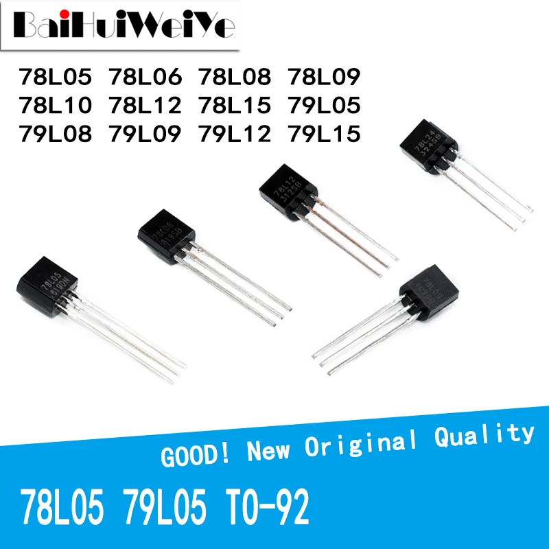 

20Pcs/Lot 78L05 78L06 78L08 78L09 78L10 78L12 78L15 79L05 79L08 79L09 79L12 79L15 Three Terminal Regulator Good Quality TO-92