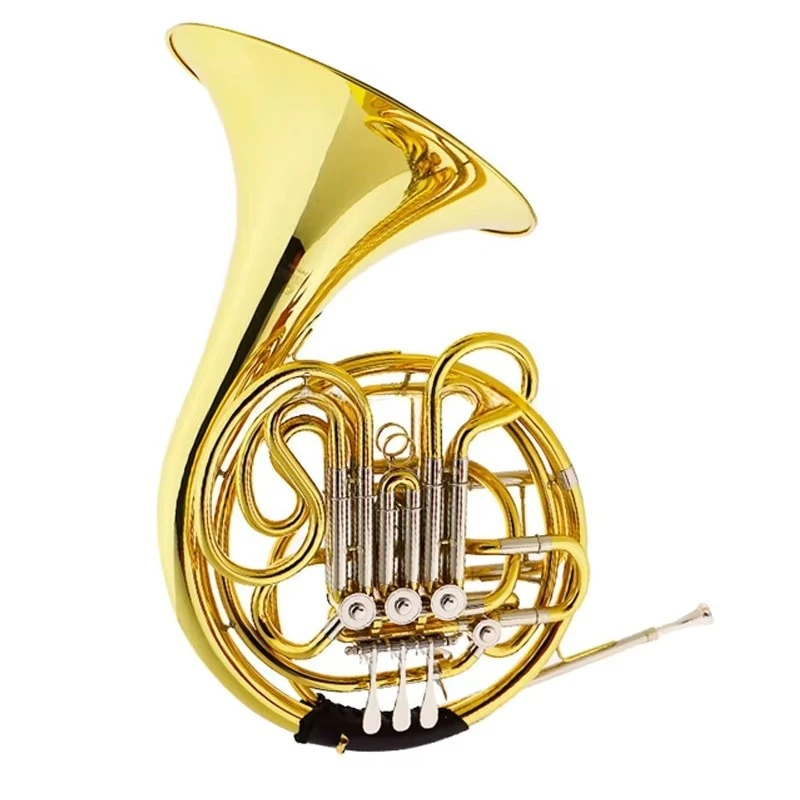 

Professional Yellow Brass French Horn 3 Key French Horn Gold Lacquer F/BB Key Single French Horn