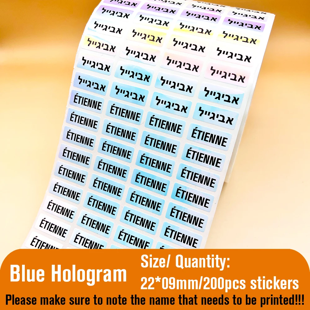 Kawaii wasserfester Namensschild-Aufkleber, selbstklebende Briefpapier-Aufkleber, personalisierbares Namensschild für Kinder, Schulflasche