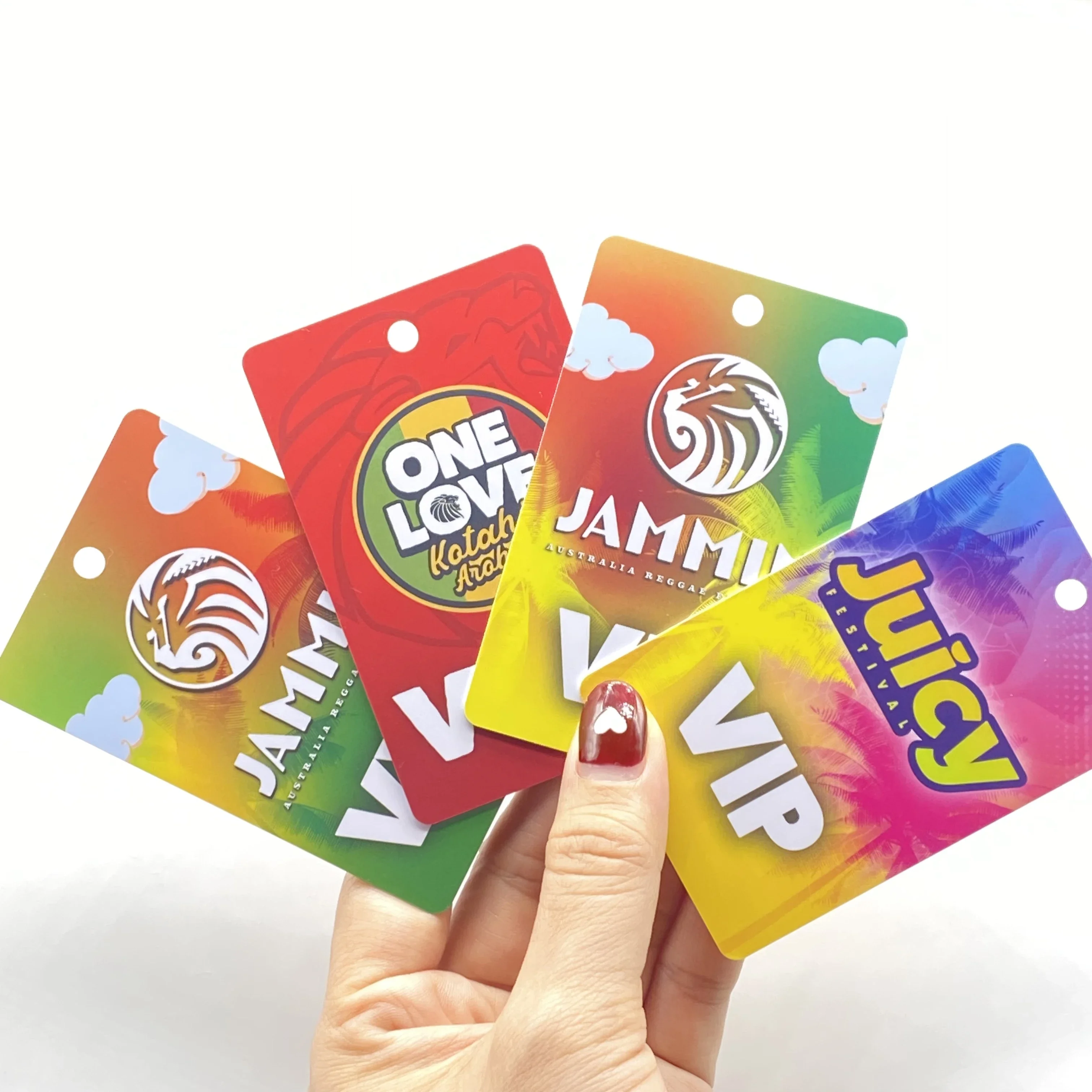 أفضل سعر مع حبل بطاقة الأعمال البلاستيكية الشفافة