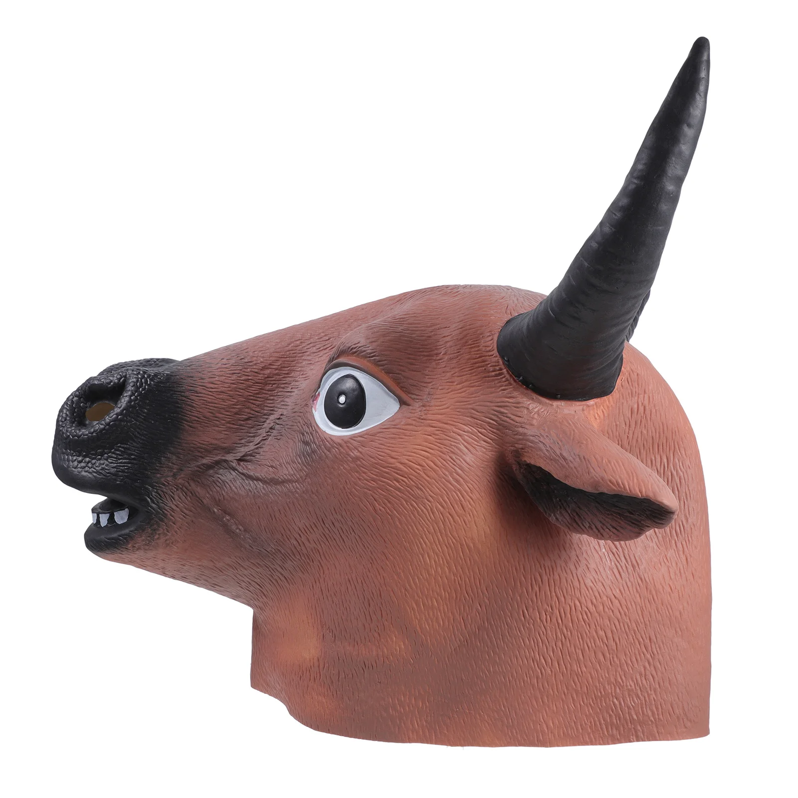 

Realistic Cow-Head Mask Full Coverage Comfortable Halloween Party Cosplay Animal Headgear Scary Mask Costume Accessory