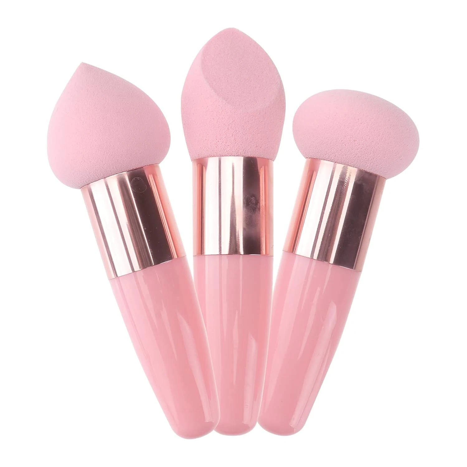 Professional Makeup Tools Set - Enhance Your Beauty Routine with 3Pcs High-Quality Handle Makeup Sponge Blender and Cosmetics Eg